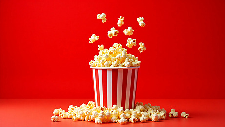 popcorn overflow red and white striped bucket Background, Popcorn, Bucket, Striped Bucket Background image
